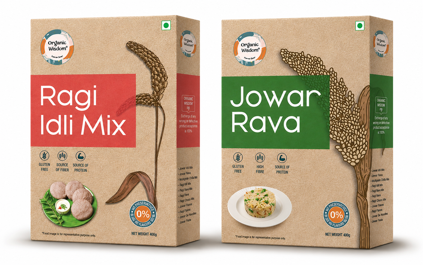 Jowar Rava + Ragi Idli Mix Combo — Protein & Fibre Breakfast Duo, 2-Pack