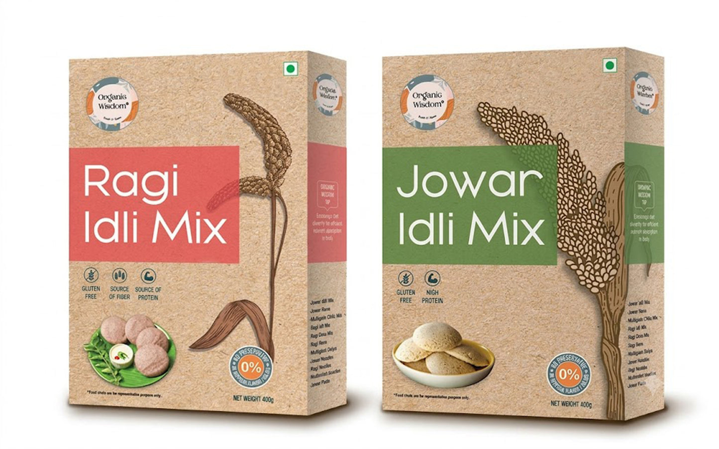 Jowar Idli Mix + Ragi Idli Mix Combo — Stone-Ground, Protein & Fibre Breakfast Duo, 2-Pack