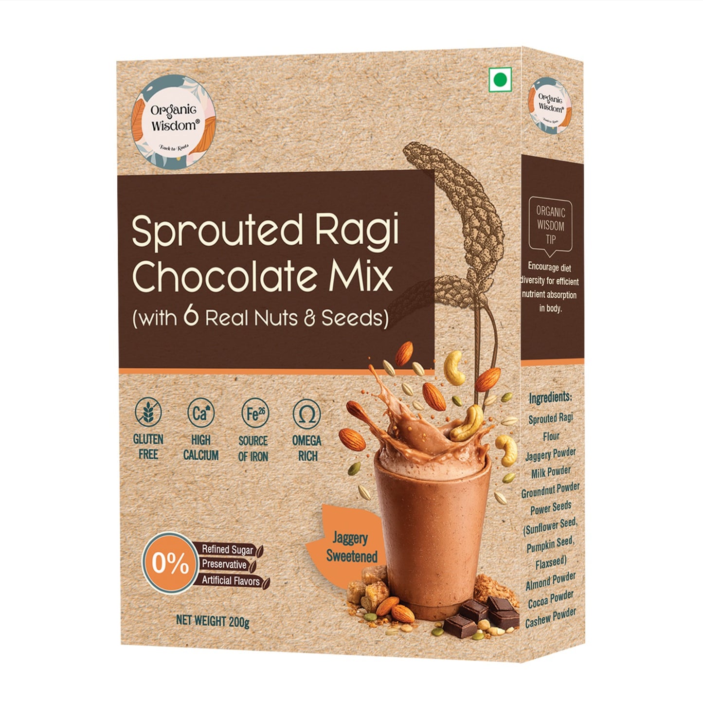 Sprouted Ragi Chocolate Mix