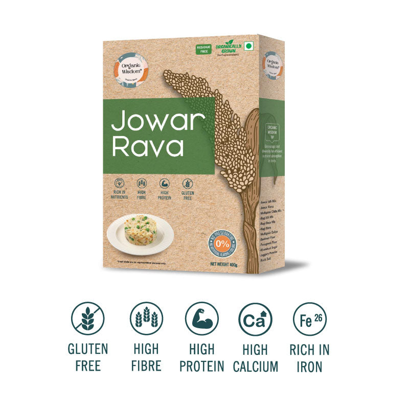 Sorghum Rava Buy Jowar Rava (400g) Online - Organic Wisdom