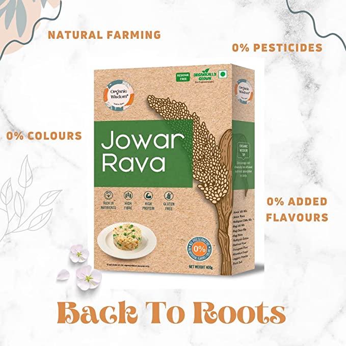 Jower Ravva Buy Jowar Rava (400g) Online - Organic Wisdom