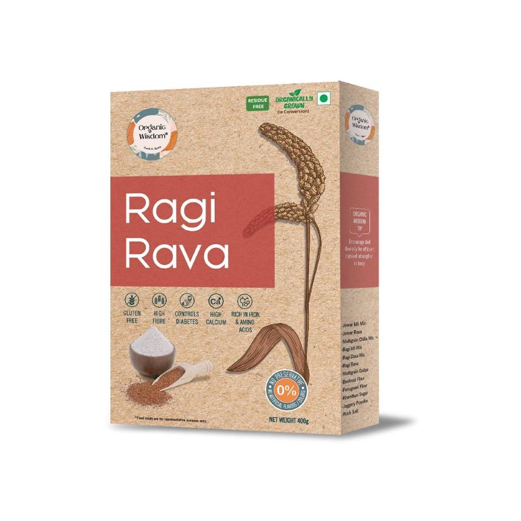 Buy Ragi Rava (400g) Online - Organic Wisdom